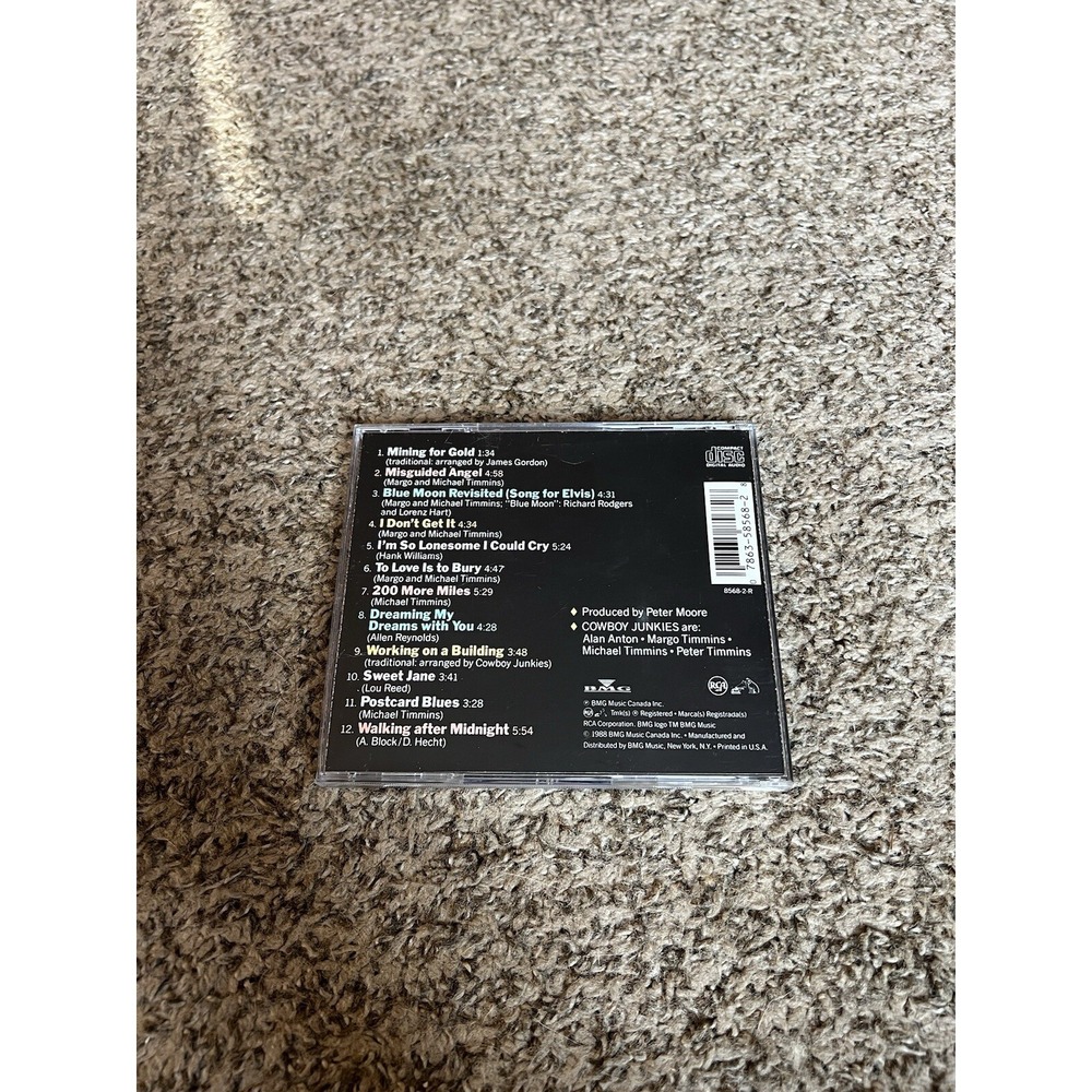 Cowboy Junkies The Trinity Session‎ CD 1988 Alt Country Folk Rock RCA 8568-2-R - Picture 2 of 4